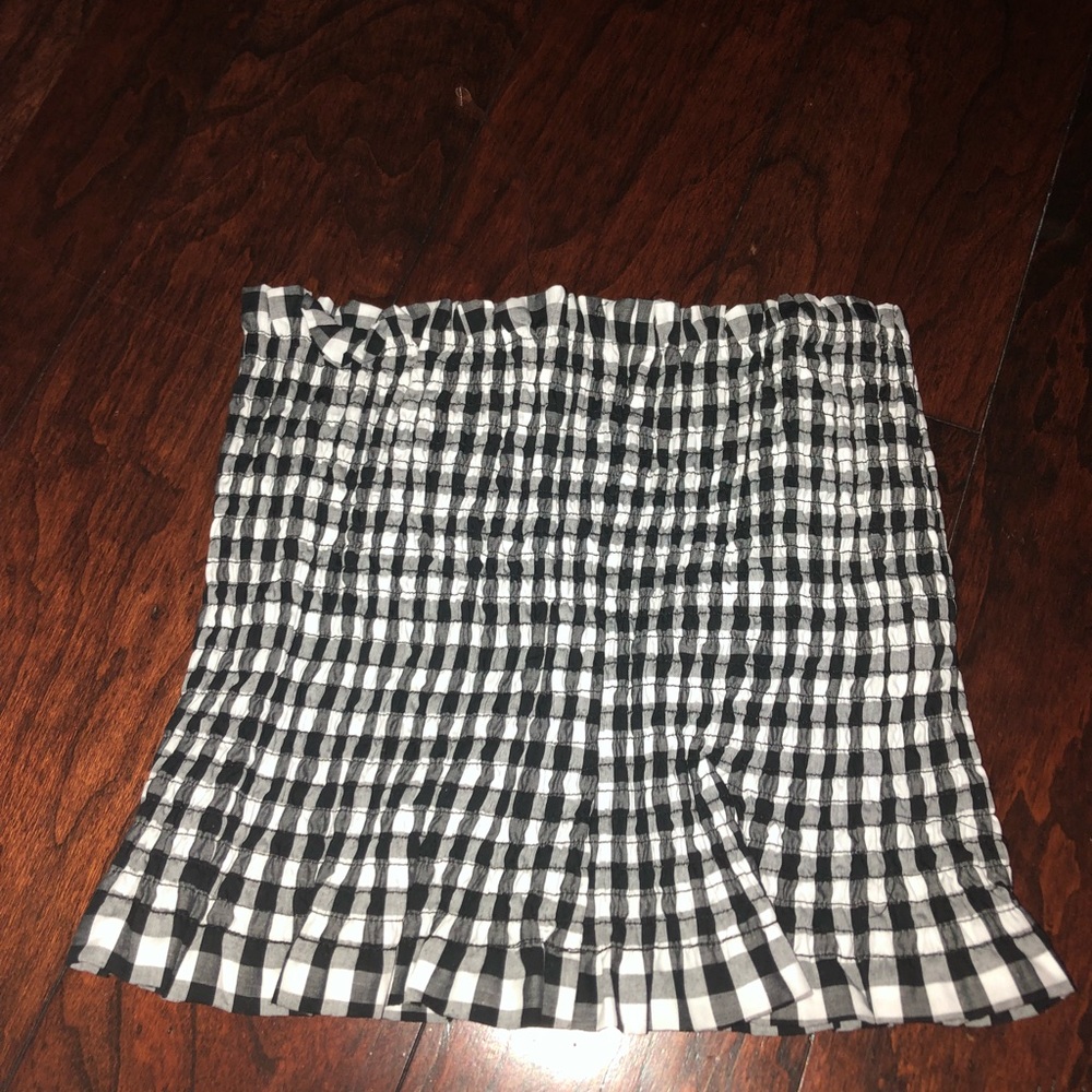 Checkered tube top-S